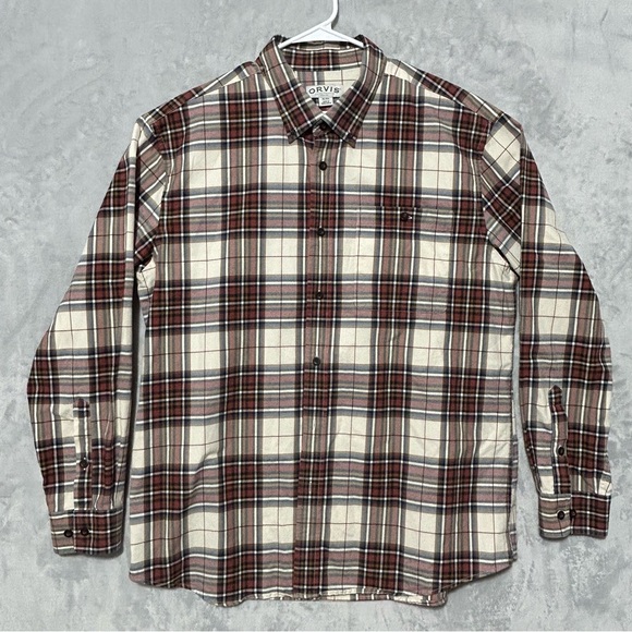Orvis Men's Button Down Long Sleeve 100% Cotton Multicolored Check Shirt XL - Picture 1 of 8